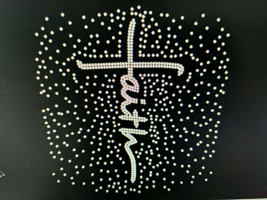 Faith Rhinestone Adult Transfer