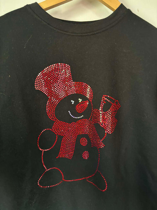 Rhinestone Snowman Tee